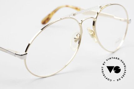 Bugatti 11948 Vergoldete Luxusbrille XL 80er, Rahmen gold/platin; Brücke wie eine Blattfeder, Passend für Herren