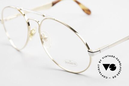 Bugatti 11948 Vergoldete Luxusbrille XL 80er, ungetragenes, sehr sehr edles Modell inkl. Etui, Passend für Herren