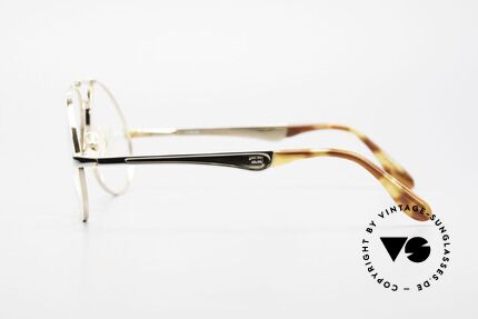 Bugatti 11948 Vergoldete Luxusbrille XL 80er, KEINE Retrobrille; sondern alte ORIGINALbrille, Passend für Herren