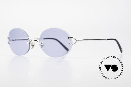 Cartier Rimless Giverny Ovale Randlose Luxusbrille, Glasform ist identisch der "Giverny" in 53mm Größe, Passend für Herren und Damen Cartier Rimless Giverny Ovale Randlose Luxusbrille, Glasform ist identisch der "Giverny" in 53mm Größe, Passend für Herren und Damen