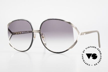 Christian Dior 2250 Rihanna Leder Sonnenbrille, übergroße XL vintage Damen-Sonnenbrille von C. Dior, Passend für Damen