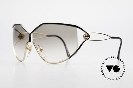 Christian Dior 2345 Designersonnenbrille Damen, Front ist vergoldet & schwarz lackiert (très chic), Passend für Damen