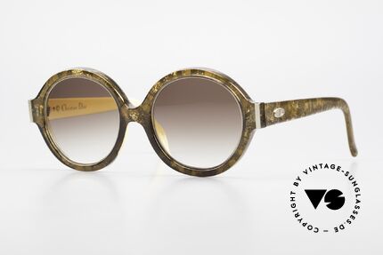 Christian Dior 2446 Runde 80er Sonnenbrille Damen, runde 80er Jahre Christian Dior Damensonnenbrille, Passend für Damen