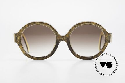 Christian Dior 2446 Runde 80er Sonnenbrille Damen, zauberhafte Farben und Muster dank Optyl-Material, Passend für Damen