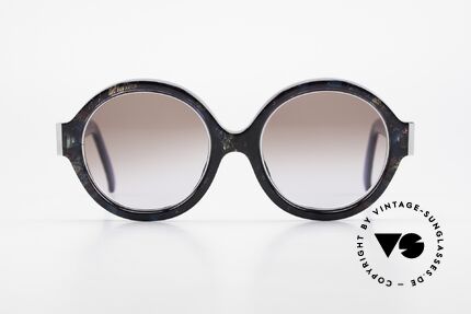 Christian Dior 2446 80er Sonnenbrille Damen Rund, zauberhafte Farben und Muster dank Optyl-Material, Passend für Damen