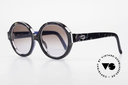 Christian Dior 2446 80er Sonnenbrille Damen Rund, der Optyl-Kunststoff scheint einfach nicht zu altern, Passend für Damen