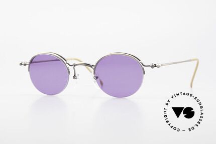 Jean Paul Gaultier 55-7108 Kleine Panto Sonnenbrille 90er, zeitlose Designer-Sonnenbrille von J.P. Gaultier, Passend für Herren und Damen