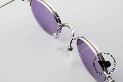 Jean Paul Gaultier 55-7108 Kleine Panto Sonnenbrille 90er, die Fassung ist auch für optische Gläser geeignet, Passend für Herren und Damen