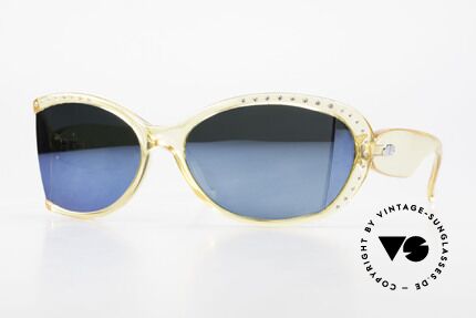 Christian Dior 2439 Strass Sonnenbrille Kristall, futuristische Chr. Dior Damensonnenbrille von 1989, Passend für Damen