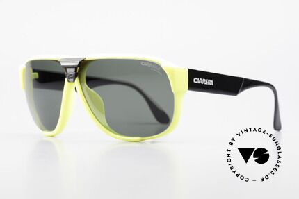 Carrera 5431 80er Sportsonnenbrille Alpin, mit Carrera Wechselgläsern & original Carrera Etui, Passend für Herren
