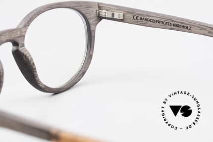 Kerbholz Friedrich Holzbrille Panto Blackwood, Größe: medium, Passend für Herren und Damen