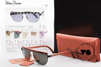 Paloma Picasso 3706 90s Damen Sonnenbrille Strass, Größe: medium, Passend für Damen