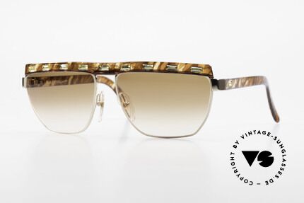 Paloma Picasso 3706 Damen Sonnenbrille Strass 90s, Damen Designersonnenbrille von Paloma Picasso, Passend für Damen
