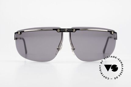 Carrera 5420 90er Sportsonnenbrille Wrap, "wrap around" = stark gebogene Fassung & Gläser, Passend für Herren