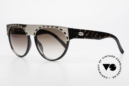 Christian Dior 2437 Damen Vintage Sonnenbrille, zudem sehr markante, vergoldete Schmuck-Blende, Passend für Damen