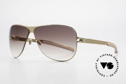 Mykita Ava Damen Designer Aviator Brille, Collection No.1 Sun Ava Goldline, brown-gradient, 62/09, Passend für Damen