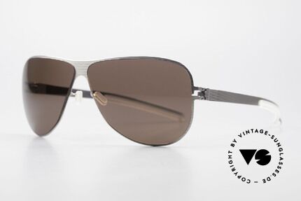 Mykita Ava Damen Aviator Brille Polarized, No.1 Sun Ava Silverline, POLARISIERENDE Gläser, 62/09, Passend für Damen