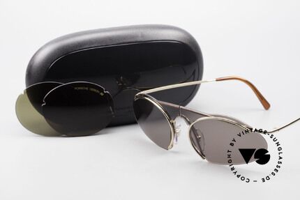 Porsche 5690 2 in 1 Sonnenbrille Zwei Styles, Größe: medium, Passend für Herren und Damen
