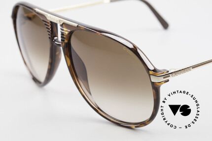 Carrera 5595 80er Brille Mit Extra Gläsern, 2 Paar Gläser: 1x braun-Verlauf und 1x verspiegelt, Passend für Herren