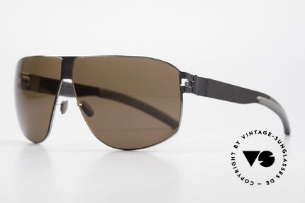 Mykita Terrence Mykita Sonnenbrille Vintage, No.1 Sun Terrence Shinysilver, brown-solid, Gr. 66/08, Passend für Herren