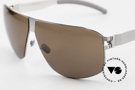 Mykita Terrence Mykita Sonnenbrille Vintage, innovativ flexible Metallfassung in Large bis XL Größe, Passend für Herren