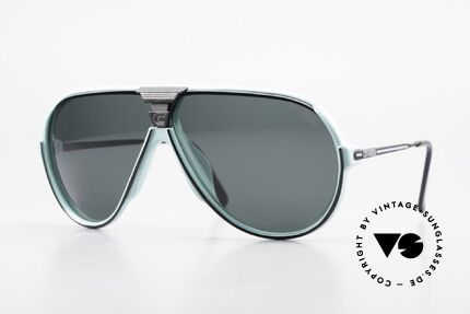 Carrera 5593 80er Sportsonnenbrille Aviator, sensationelle Carrera Sportsonnenbrille von 1988, Passend für Herren