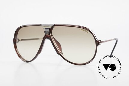 Carrera 5593 80er Aviator Sportsonnenbrille, sensationelle Carrera Sportsonnenbrille von 1988, Passend für Herren