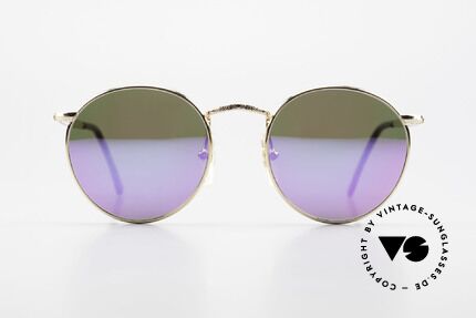 John Lennon - Imagine Pink Verspiegelte Sonnengläser, Model 'IMAGINE': Panto-Sonnenbrille in Gr. 49mm, Passend für Herren und Damen