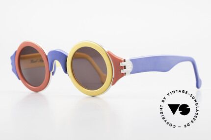 Karl Lagerfeld 3604 Bunte Runde 80er Brille Limited, LIMITED EDITION: es gab nur 2000 Exemplare weltweit, Passend für Herren und Damen