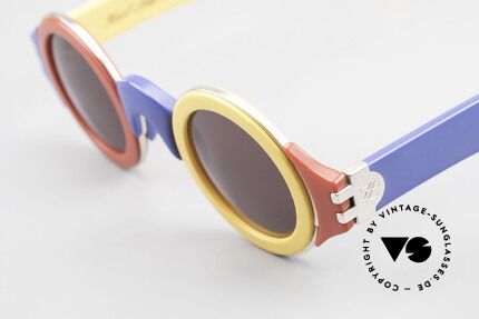 Karl Lagerfeld 3604 Bunte Runde 80er Brille Limited, jedes Modell ist nummeriert: hier Nr. 1279 (von 2000), Passend für Herren und Damen