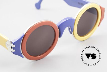 Karl Lagerfeld 3604 Bunte Runde 80er Brille Limited, KEINE RETROBRILLE, sondern ein seltenes KL Original!, Passend für Herren und Damen