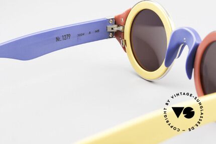 Karl Lagerfeld 3604 Bunte Runde 80er Brille Limited, Sonnengläser können durch optische getauscht werden, Passend für Herren und Damen