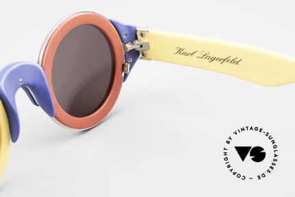 Karl Lagerfeld 3604 Bunte Runde 80er Brille Limited, Größe: medium, Passend für Herren und Damen
