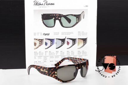 Paloma Picasso 3701 90er Wrap Sonnenbrille Damen, Größe: medium, Passend für Damen