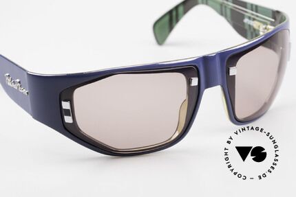 Paloma Picasso 3701 Wrap Around Sonnenbrille 90er, Wrap Around Design: Rahmen umhüllt das Gesicht, Passend für Damen