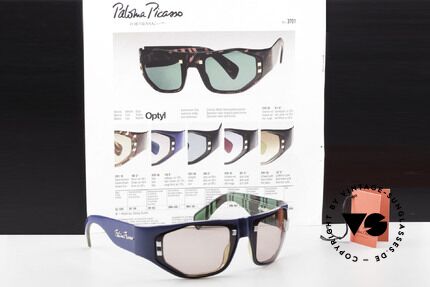 Paloma Picasso 3701 Wrap Around Sonnenbrille 90er, Größe: medium, Passend für Damen