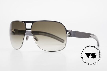 Mykita Clifford 2000er Vintage Aviator Brille, Mod. No.1 Sun Clifford Shinysilver, olive-gradient, 62/12, Passend für Herren