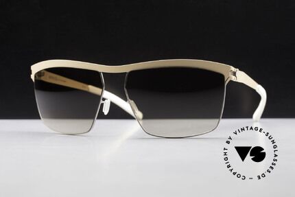 Mykita Tiago Designer Sonnenbrille Unisex, Collection No.1 Tiago Silver/Nude, olive-gradient, 60/15, Passend für Herren und Damen