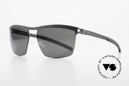 Mykita Tiago Designer Unisex Sonnenbrille, Collection No.1 TIAGO Silver/Black, black-solid, 60/15, Passend für Herren und Damen