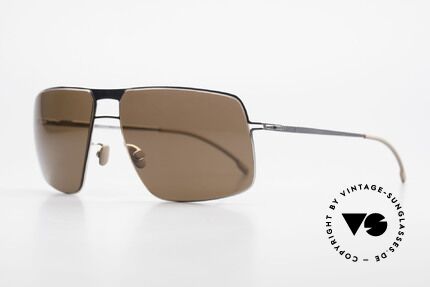 Mykita Leif Designer Herren Sonnenbrille, Modell Lite Sun Leif Shinysilver, brown-solid, Gr. 62/15, Passend für Herren