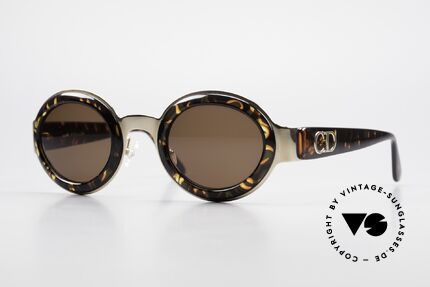 Christian Dior 2037 Runde Damensonnenbrille 90er, runde Christian Dior Damen Designersonnenbrille, Passend für Damen