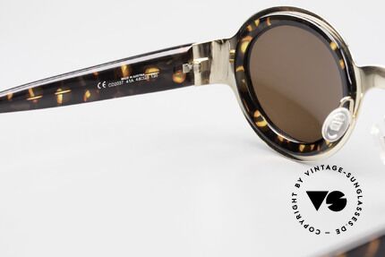 Christian Dior 2037 Runde Damensonnenbrille 90er, Sonnengläser können durch optische ersetzt werden, Passend für Damen