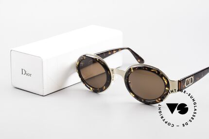 Christian Dior 2037 Runde Damensonnenbrille 90er, Größe: large, Passend für Damen