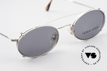 Giorgio Armani 131 80er Fassung Mit Sonnenclip, KEINE RETROBRILLE, sondern ein altes Armani Original, Passend für Herren und Damen