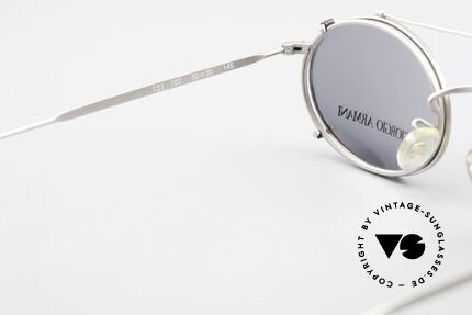 Giorgio Armani 131 80er Fassung Mit Sonnenclip, Metall-Fassung (Gr. 50/20) kann beliebig verglast werden, Passend für Herren und Damen