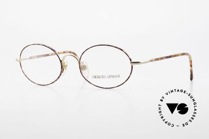 Giorgio Armani 189 Ovale Designerbrille 1990er, vintage Giorgio Armani Brillenfassung aus den 90ern, Passend für Herren