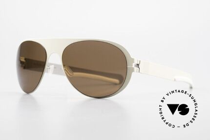 Mykita Winston Limited Designer Sonnenbrille, Limited Flash Winston Ivory SS10M, brown solid, 59/17, Passend für Herren