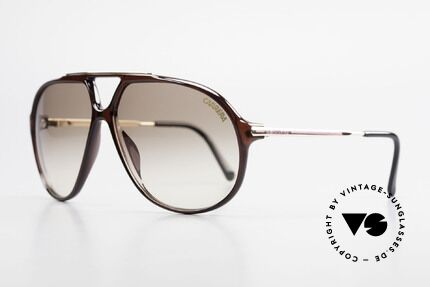 Carrera 5405 Alte 90er Aviator Sonnenbrille, mit Sonnengläsern in braun-Verlauf (100% UV Schutz), Passend für Herren