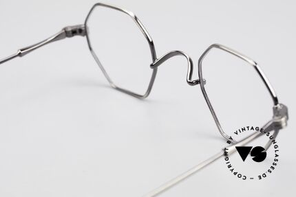 Lunor II 11 Eckige Pantobrille Sehr Klein, markante eckige Panto-Brillenform in ANTIK-Silber, Passend für Herren und Damen