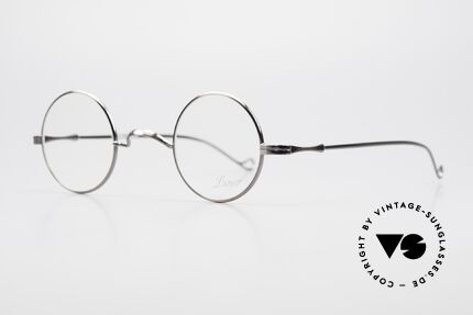Lunor II 12 Kleine Runde Luxus Brille, die klassischste aller Brillenformen in ANTIK-SILBER, Passend für Herren und Damen